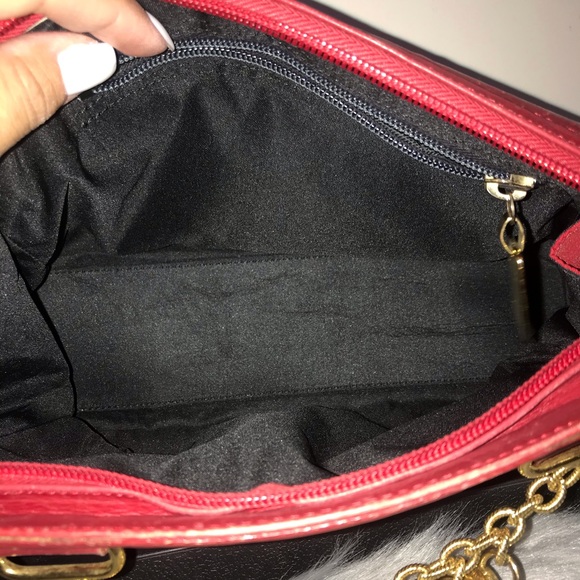 💯% Authentic Moschino Red Clutch Cosmetic Handbag - Picture 13 of 16